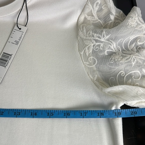 Cream flutter sleeves blouse/top by Ellie Tahari  retails for $198.00 NWT - Picture 5 of 5